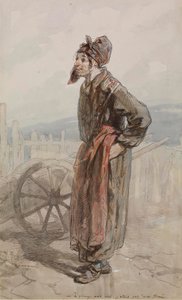 “在15岁时，我，我还没有形成”，第1855页（wc和石墨加墨，白纸在纸上） 作者 保罗·加瓦尔尼